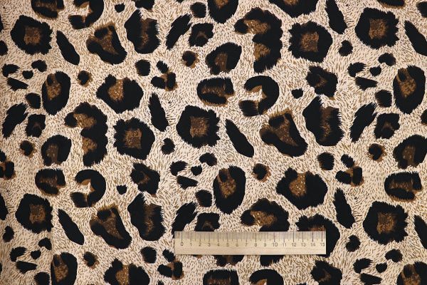 Штапель принт/черно-коричневый на бежевом 3861-PY/D#5/C#1