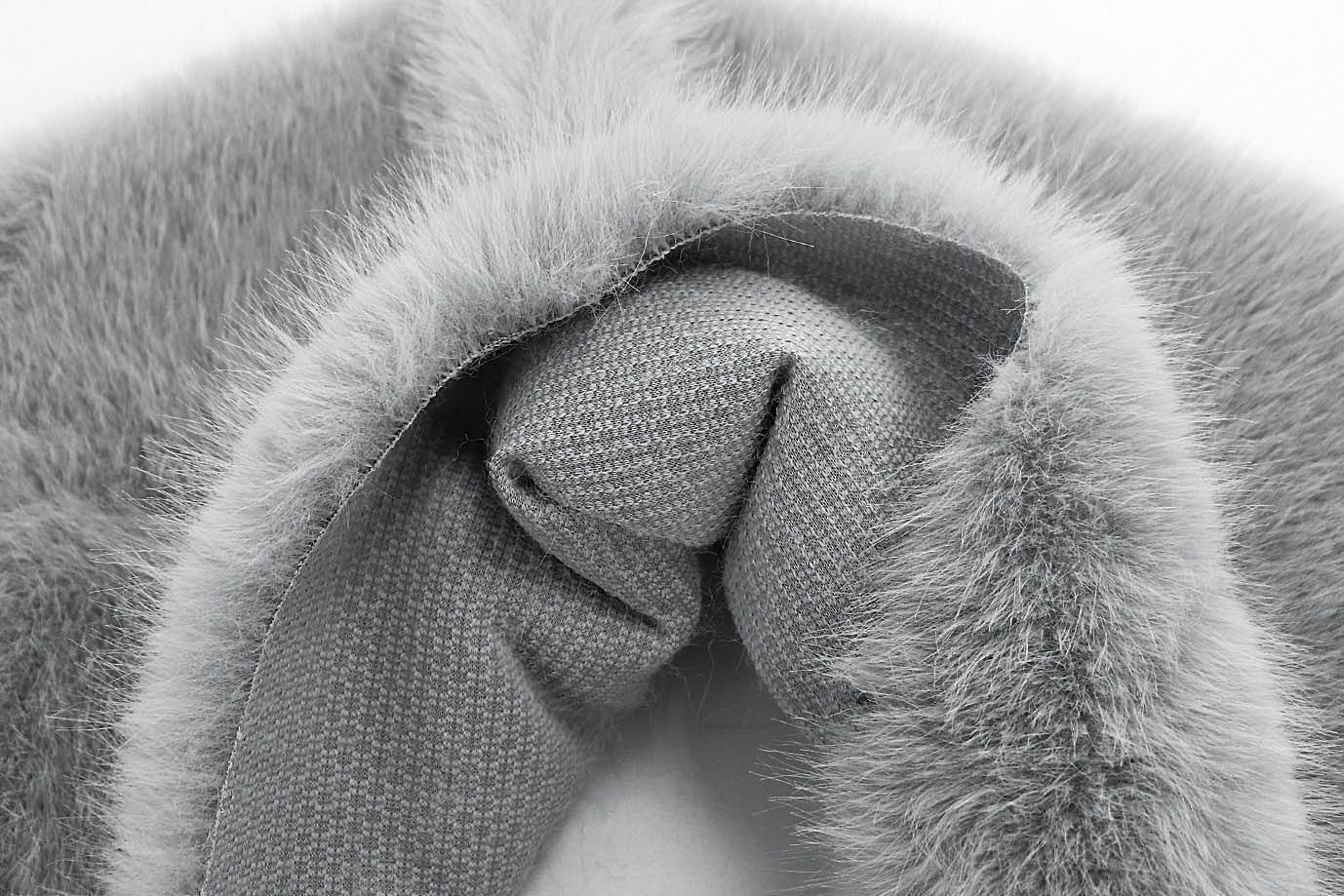 Искусственный мех "Песец" длинноворсовый/серый AP41102/D#289-220070-85/C#G1488