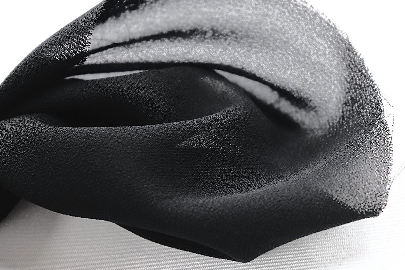 Шифон креп/черный SSR-858/C#3 (DT17411)