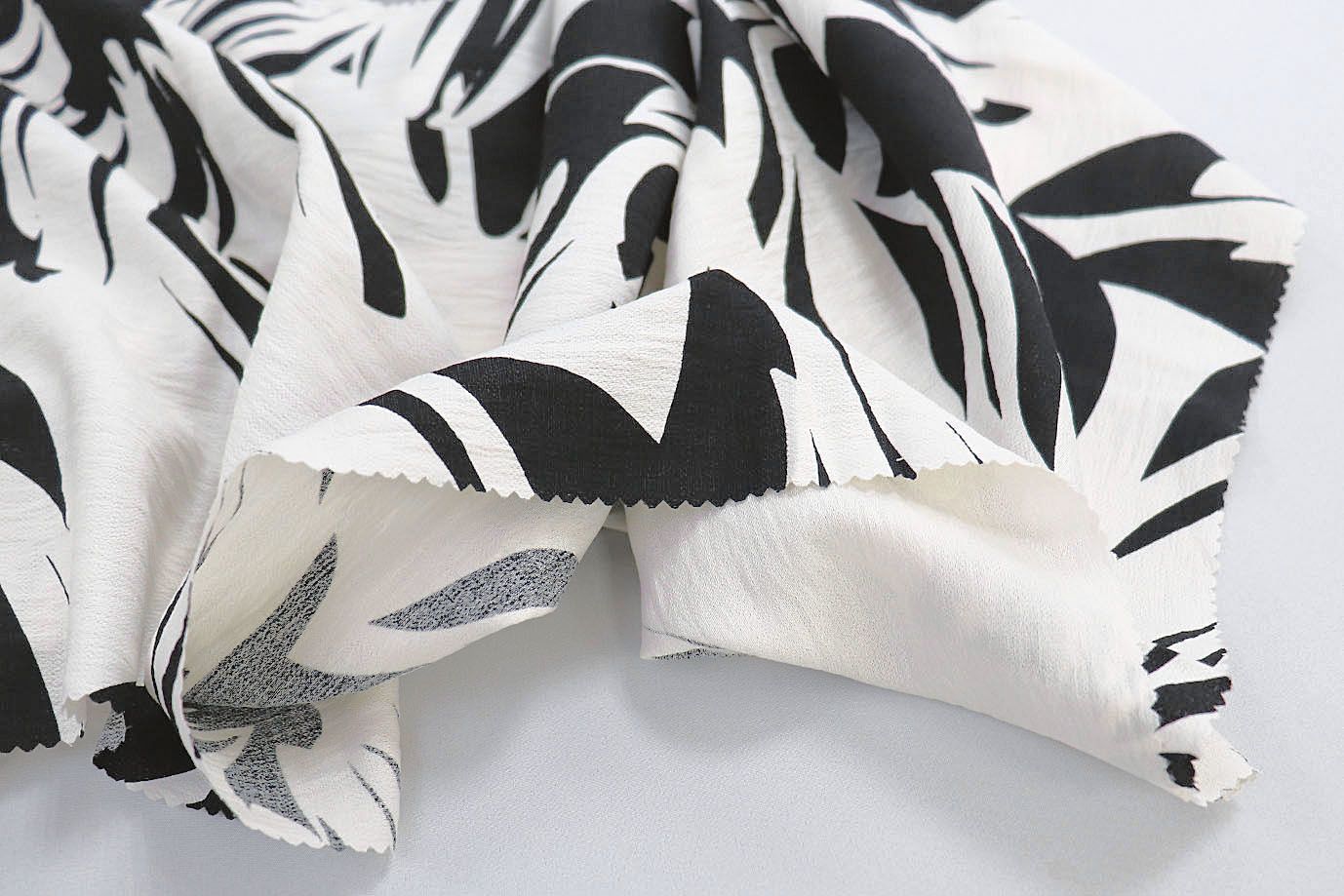 Лен БОХО принт/черно-молочный 3879-PY/D#2/C#1