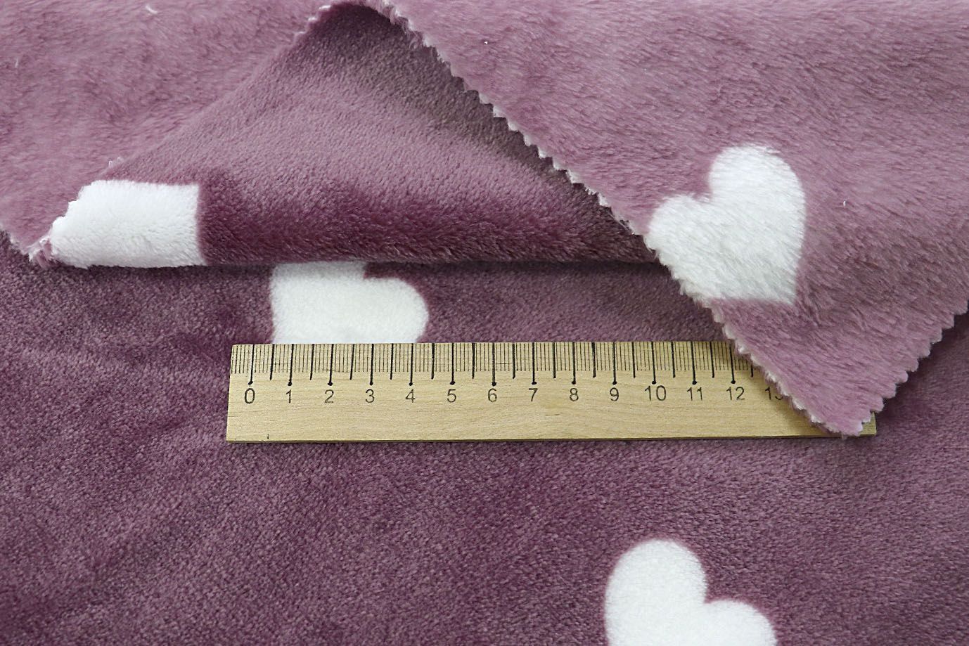 Велсофт принт/сердечки белые на красно-сиреневом AP221208110/D#222-FLA280YH/C#Y21010239-1