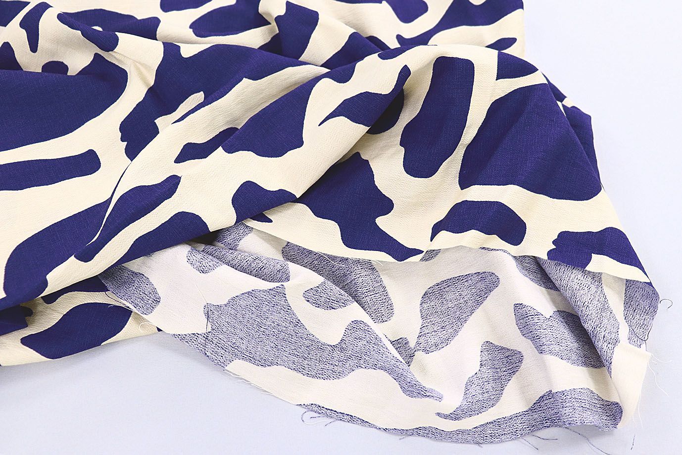 Лен БОХО принт/сине-молочный 3810-PY/D#18/C#1