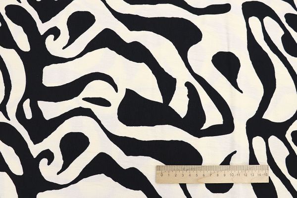 Лен БОХО принт/молочно-черный 3857-PY/D#12/C#2