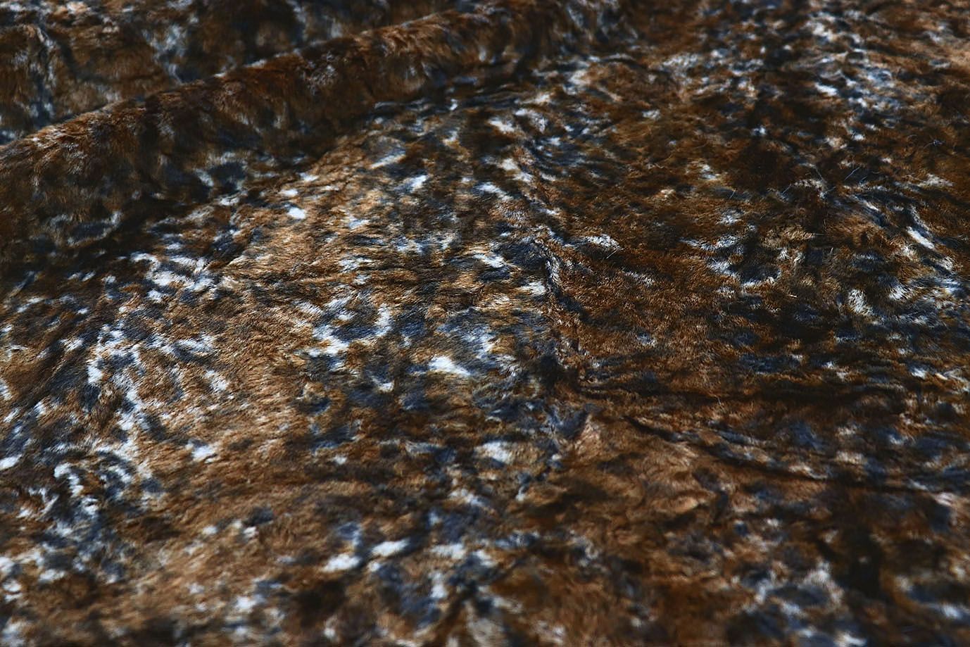 Искусственный мех "Мутон" жаккард/коричневый 419 QPM