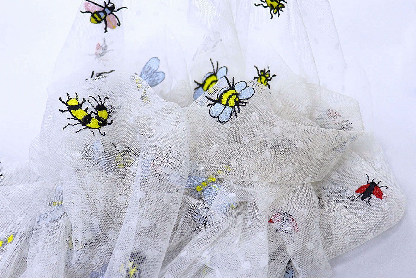 Сетка с вышивкой/молочный 16450/D#1/C#2