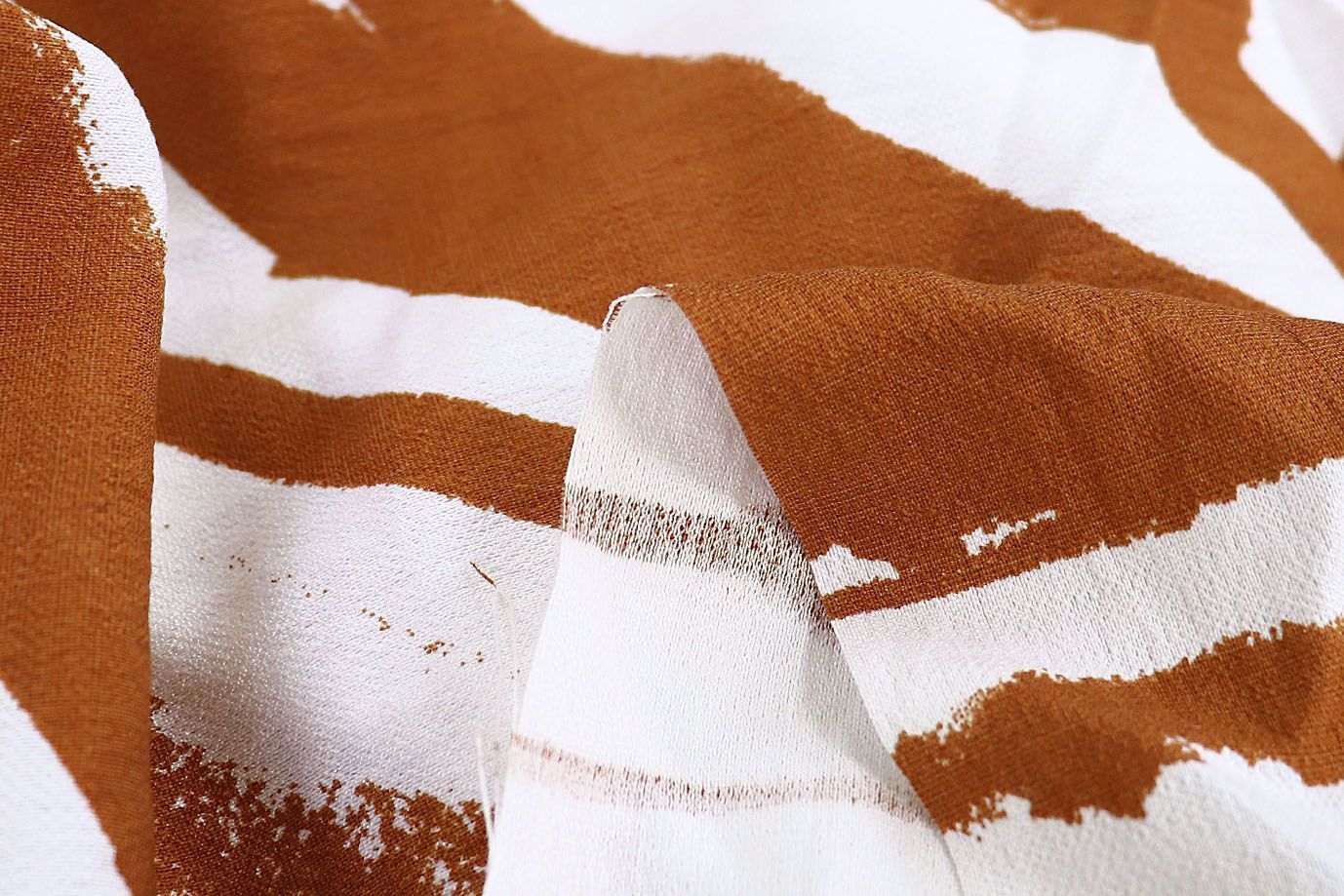 Лен БОХО принт/коричнево-белый 3786-PY/D#1/C#2