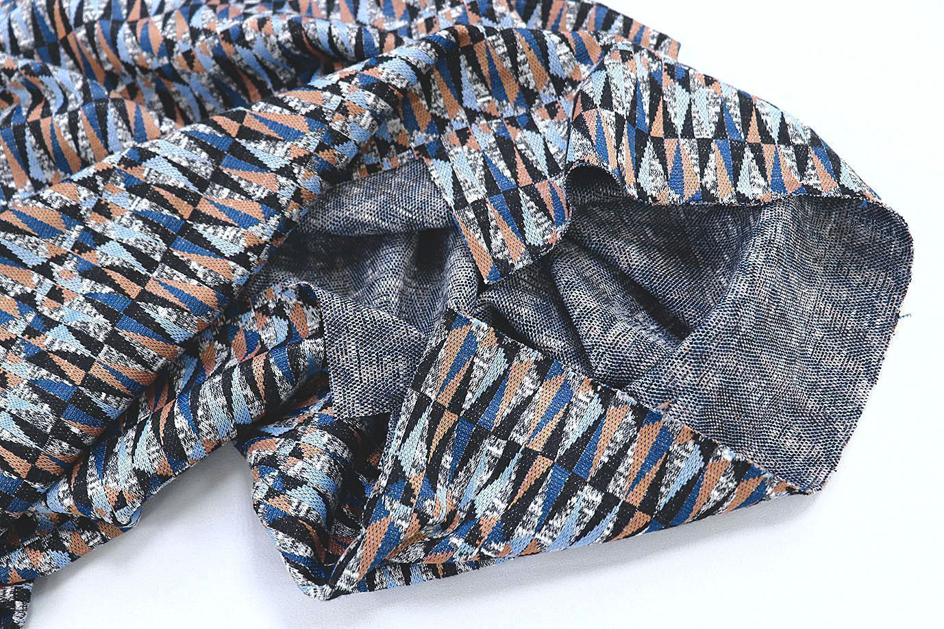 Трикотаж жаккард/черно-бежевый 2816-PY/D#1/C#2