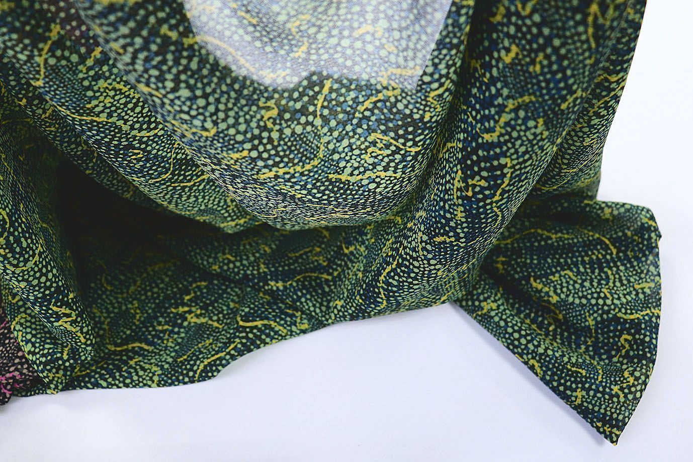 Шифон принт/зелено-желтый 3391-PY/D#9769-35/C#2