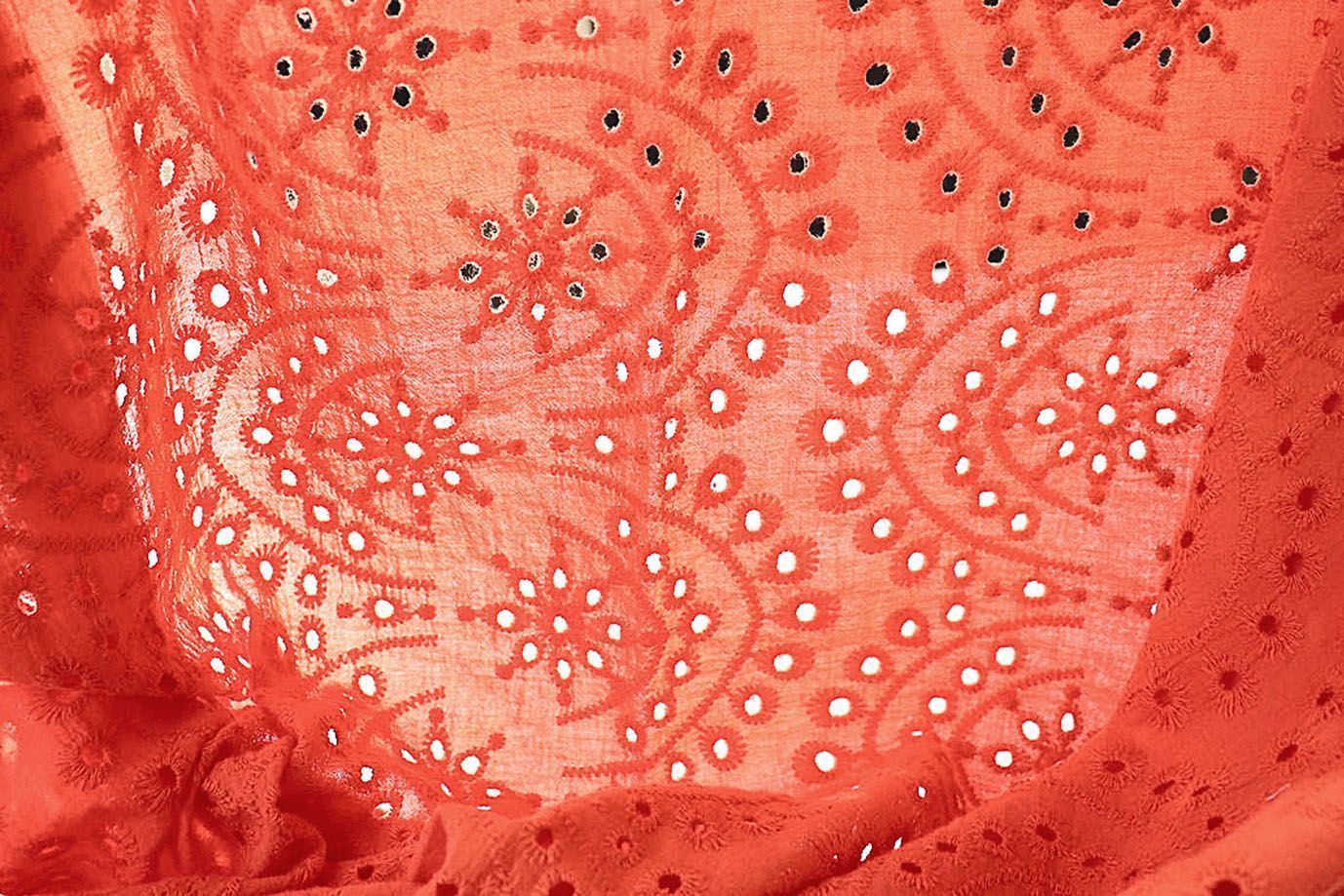 Хлопок "Батист" жатка с вышивкой/терракотовый 3202-PY/D#2/C#7 (EU4272)