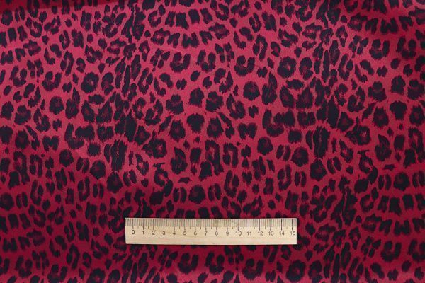 Шелк принт/леопард черно=бордовый на малиновом 3881-PY/D#2/C#2
