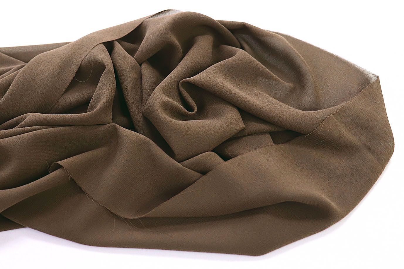 Шифон креп/коричневый SSR-858/C#1 (DT17411)