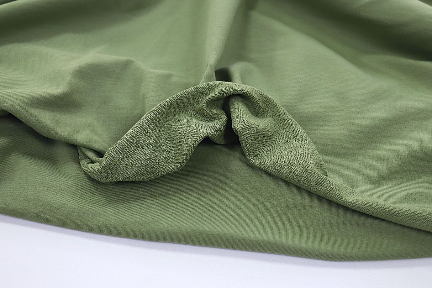 Трикотаж футер 2х нитка/оливковый 0246/C#оливковый