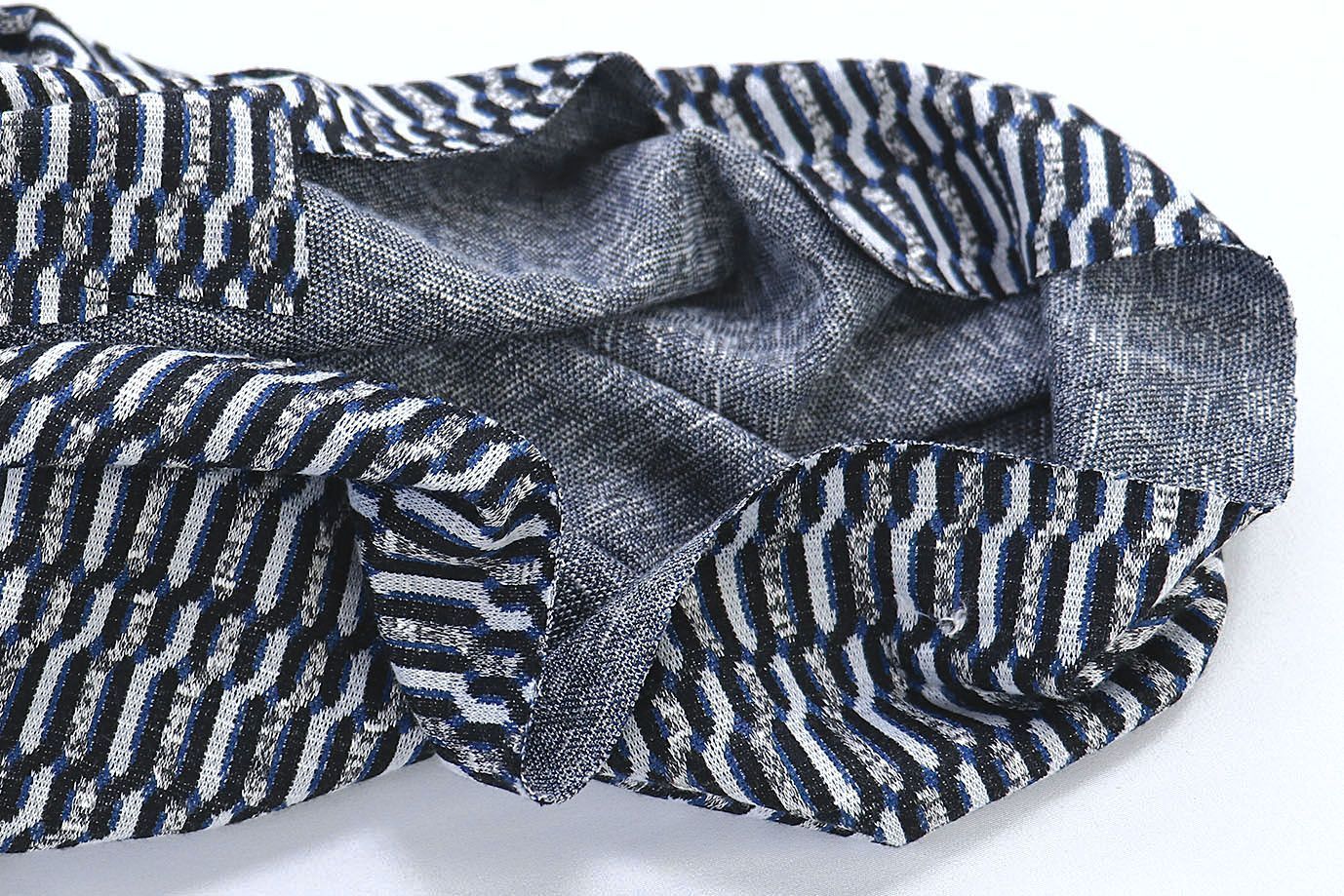 Трикотаж жаккард/черно-синий 2816-PY/D#4/C#1