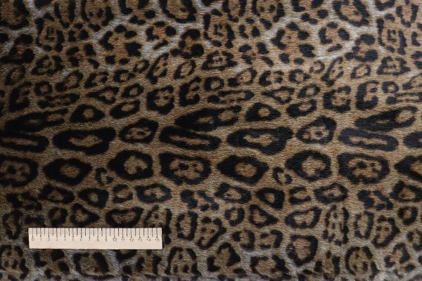 Искусственный мех "Леопард" принт/черно-коричневый AP2303014035/D#287-18101088/C#269 Grey Leopard