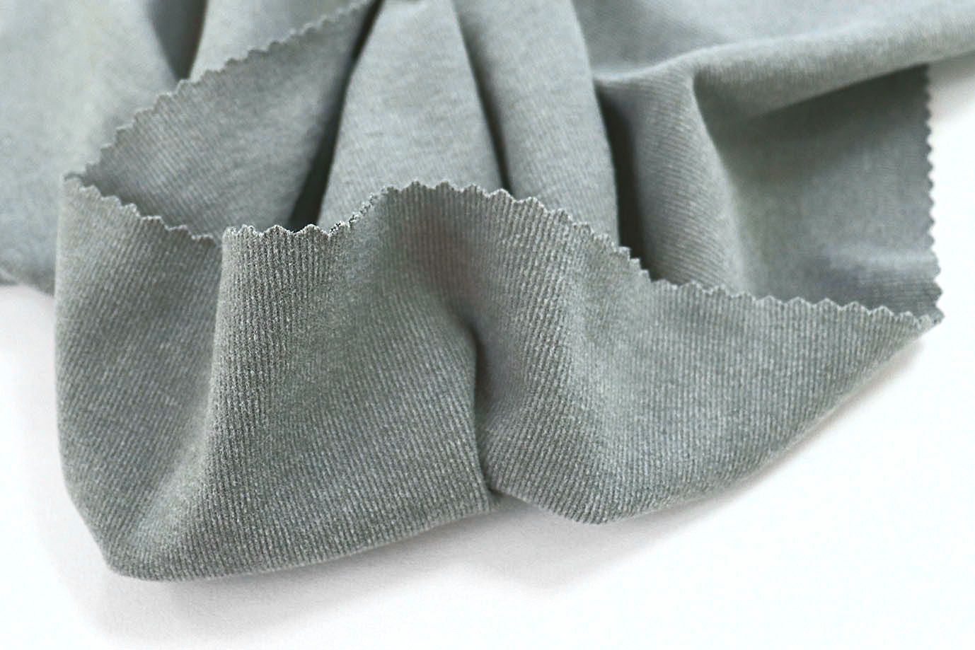 Трикотаж микровельвет меланж/серый 3089/C#1