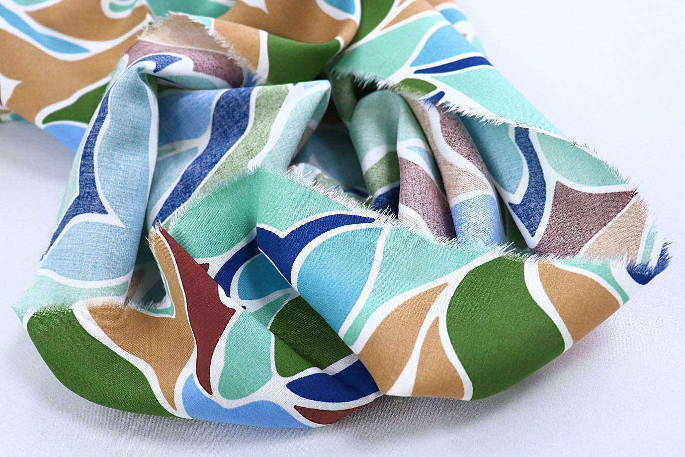 Штапель принт/зелено-голубой 1374-PY/D#38/C#2