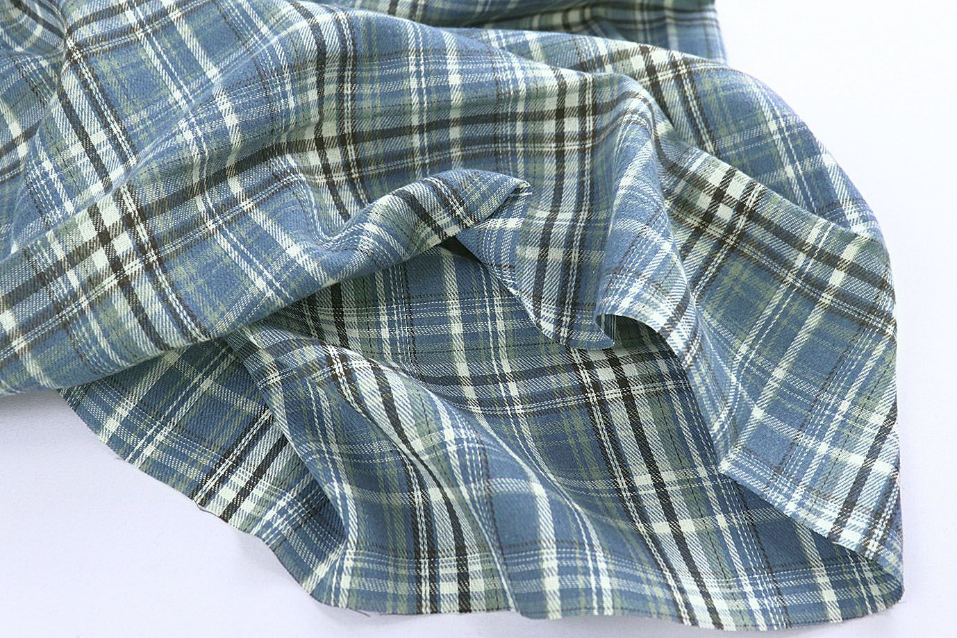 Рубашечная ткань принт/клетка черно-желтая на сером 1418-PY/D#17/C#1