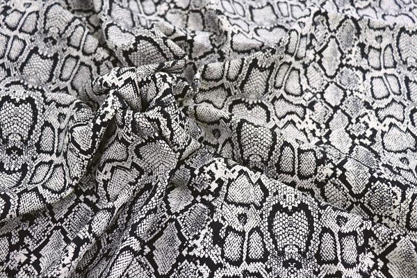 Лен N/R принт/змея черно-серая 3891-PY/D#10/C#3