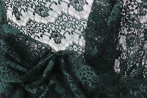 Гипюр "Реснички"/темно-зеленый 2818-PY/С#2