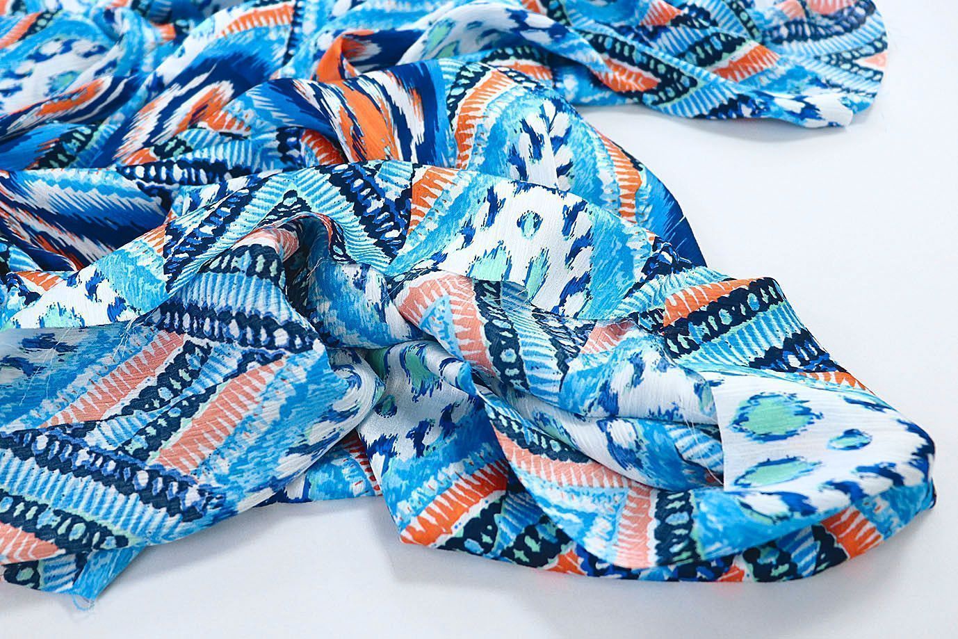 Сатин "София" креш принт/лазурно-синий 3608-PY/D#2/C#3