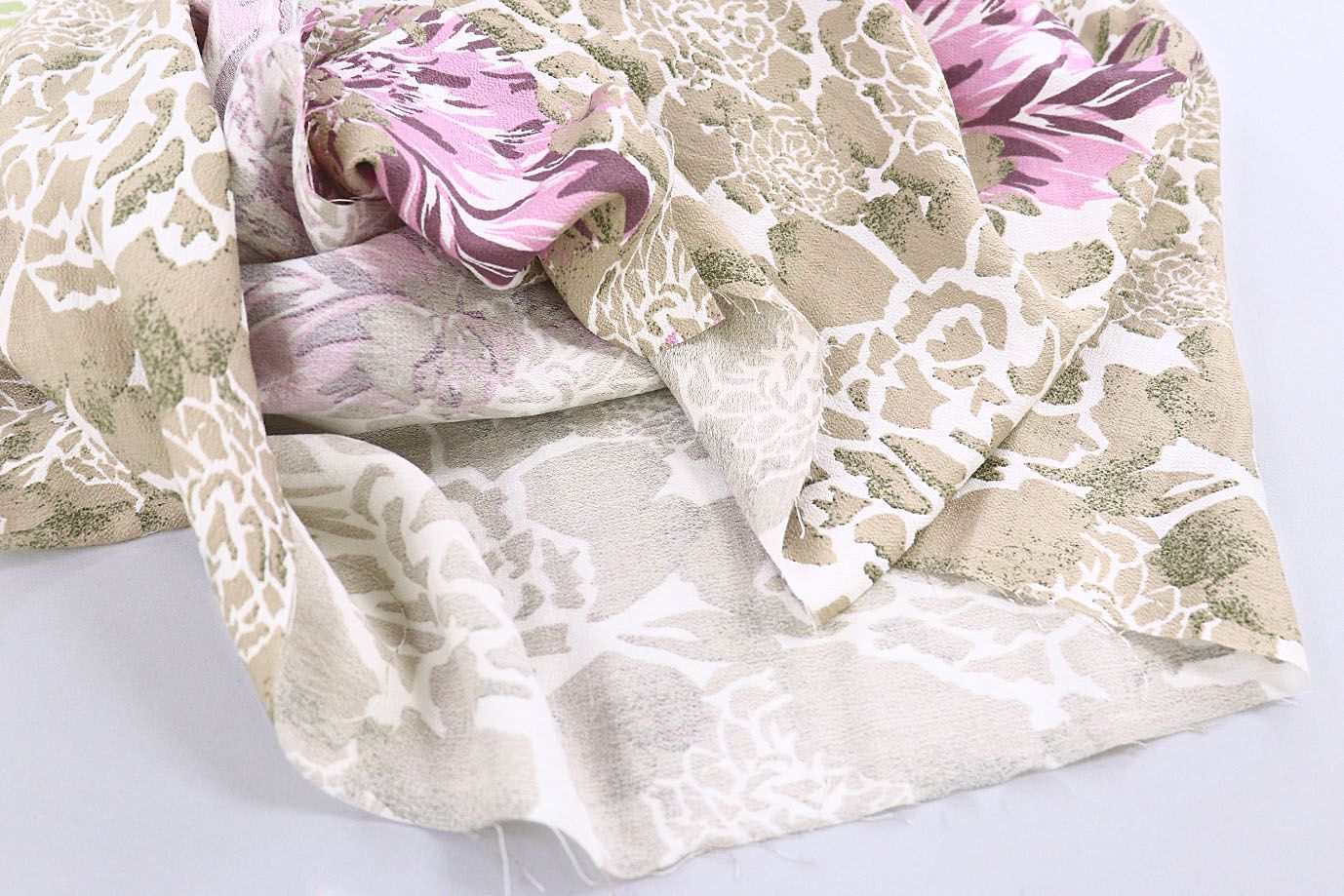 Лен БОХО принт/розово-бежевый на белом 3810-PY/D#1/C#2