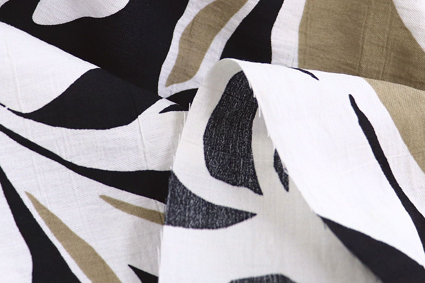 Лен N/R принт/бело-коричневый на черном 3891-PY/D#5/C#3