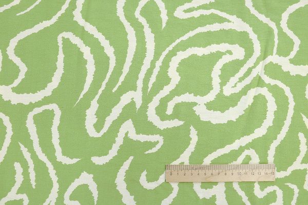 Лен БОХО принт/бело-зеленый 3857-PY/D#5/C#4