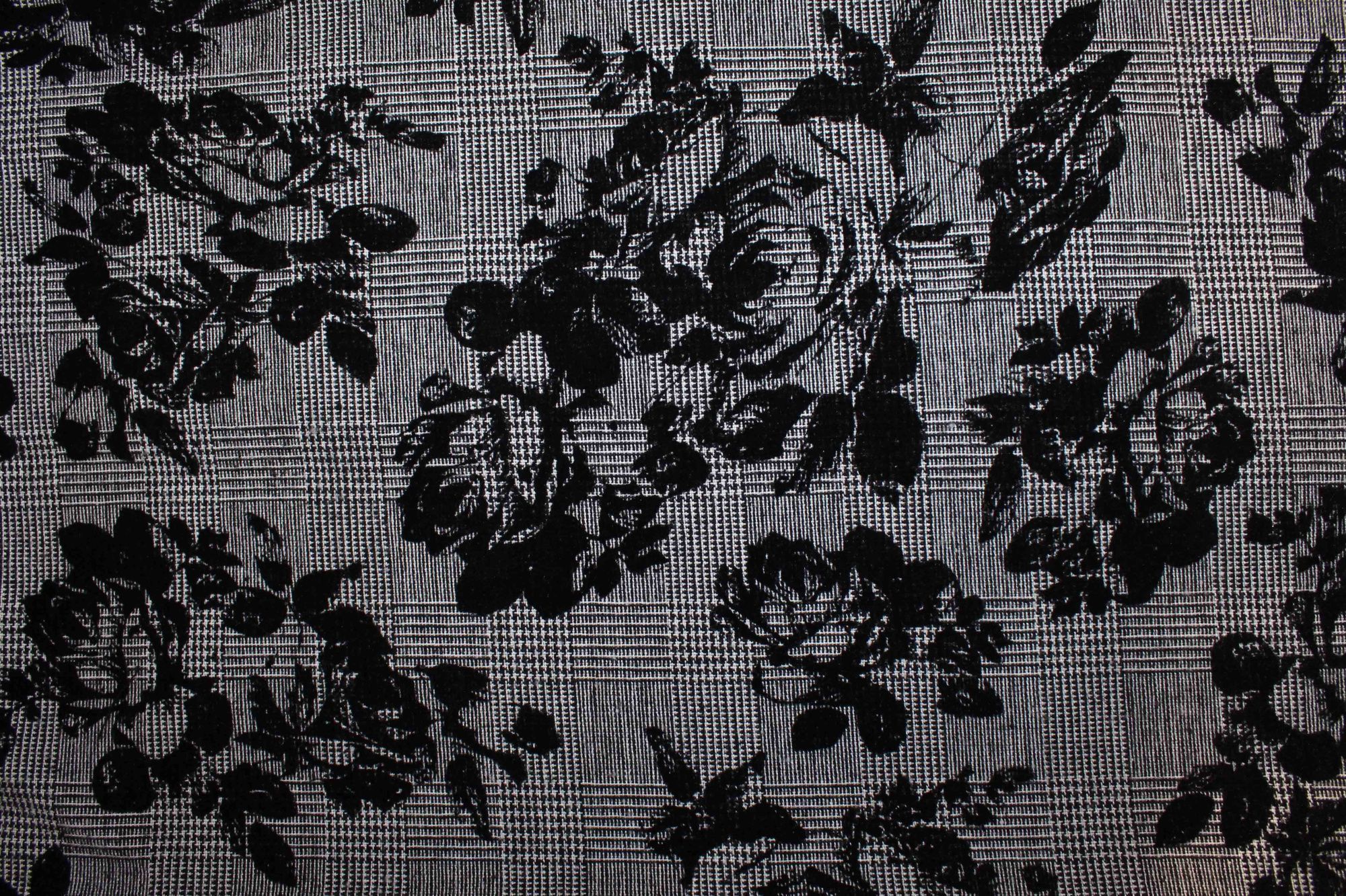 Костюмная ткань флок/черный 2208A/D2/C1