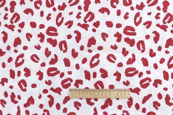 Муслин принт/красный на белом 1393-PY/D#5/C#1
