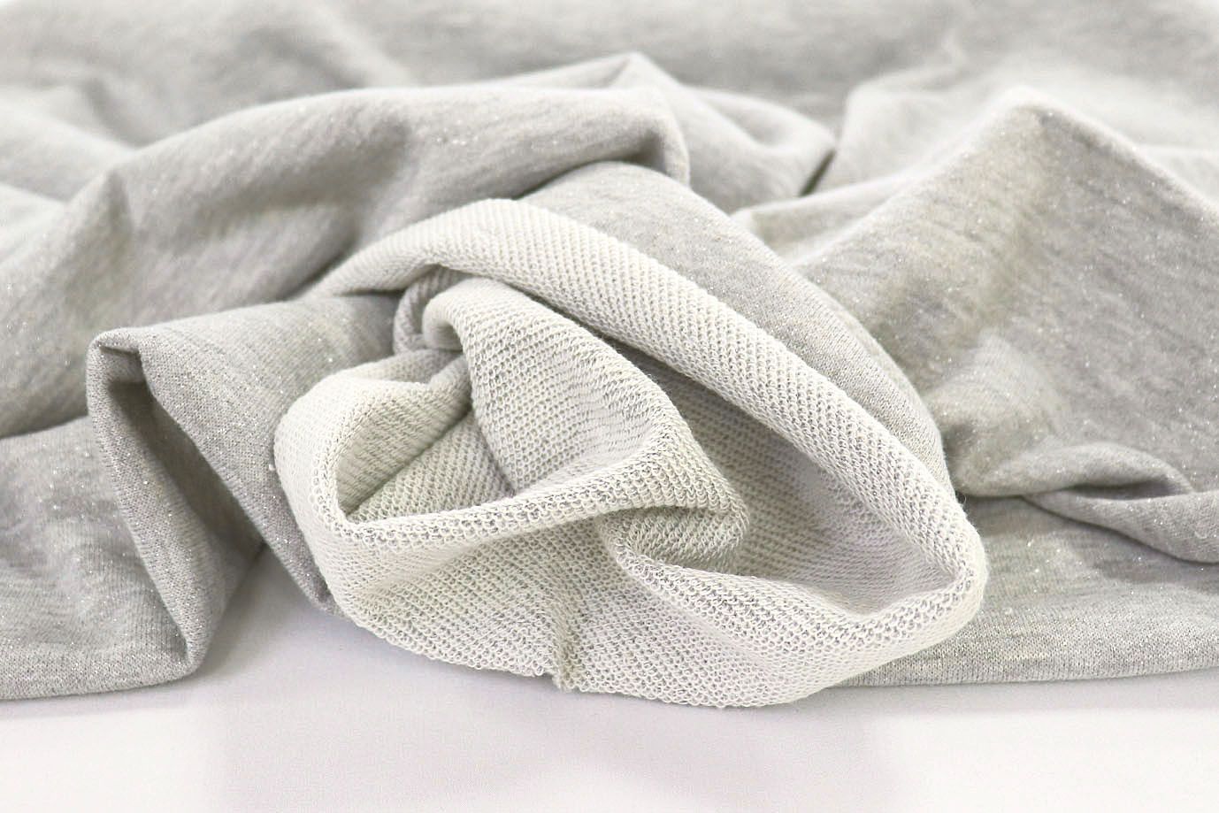 Трикотаж футер с люрексом/серый 2316-PY/C#1