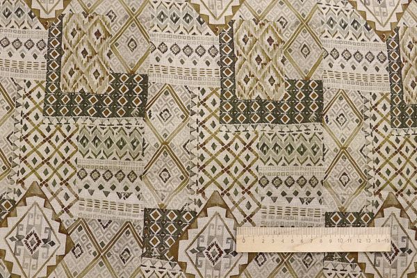 Лен принт/коричневый на бежевом 4195-PY/D#6/C#1