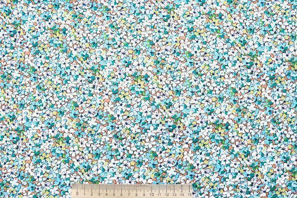 Штапель принт/цветы желто-оранжевые 4203-PY/D#6/C#3 (12473)