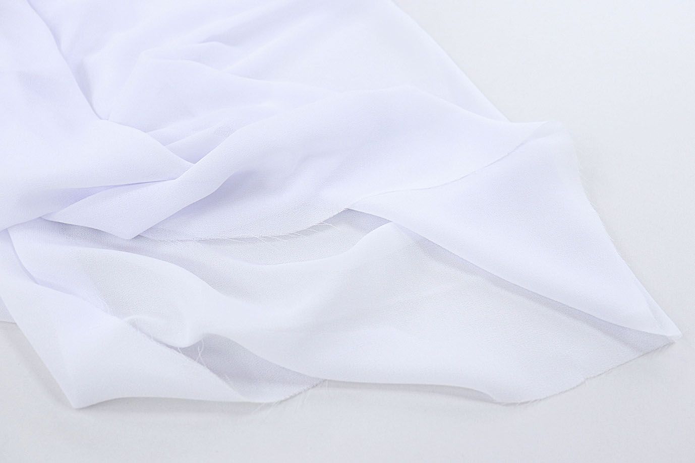 Шифон креп/белый 747A-PG/C#1