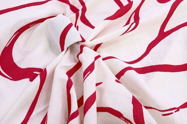 Лен принт/красный на белом 3859-PY/D#4/C#2