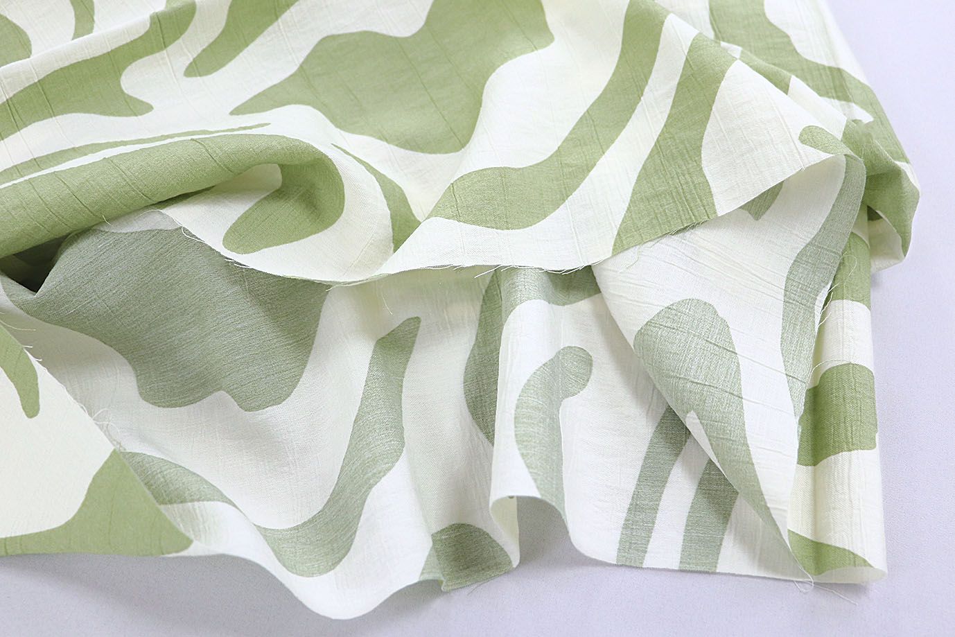 Лен N/R принт/зелено-белый 3891-PY/D#4/C#2