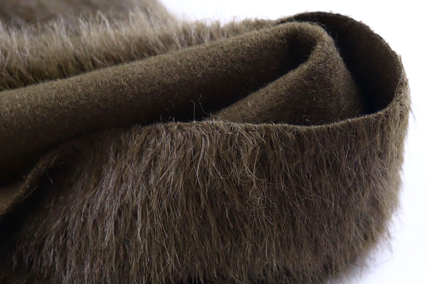 Трикотаж "Альпака" длинноворсовый/болотный 3982-PY/C#4