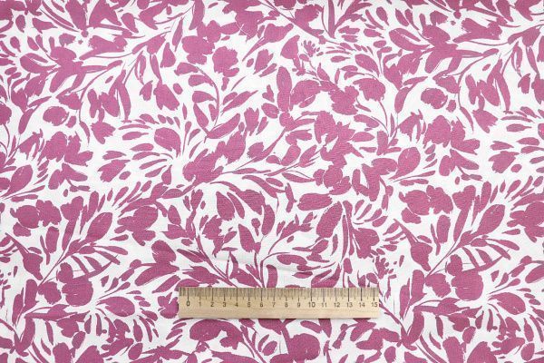 Штапель принт/цветы розовые на белом 3892-PY/D#11/C#1