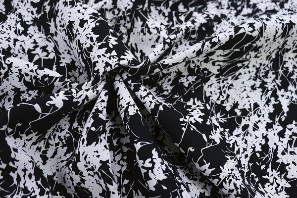 Штапель принт/белый на черном 3860-PY/D#15/C#1