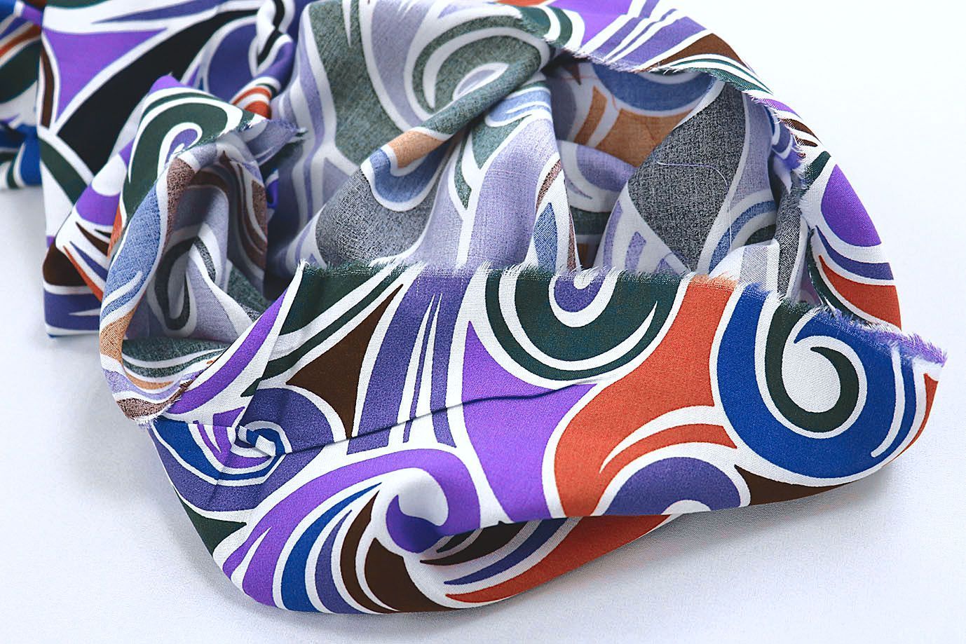 Штапель принт/фиолетово-зеленый 1374-PY/D#32/C#3