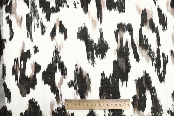 Органза принт/черно-бежевый на белом 3890-PY/D#5/C#1 Органза принт/черно-бежевый на белом 3890-PY/D#5/C#1