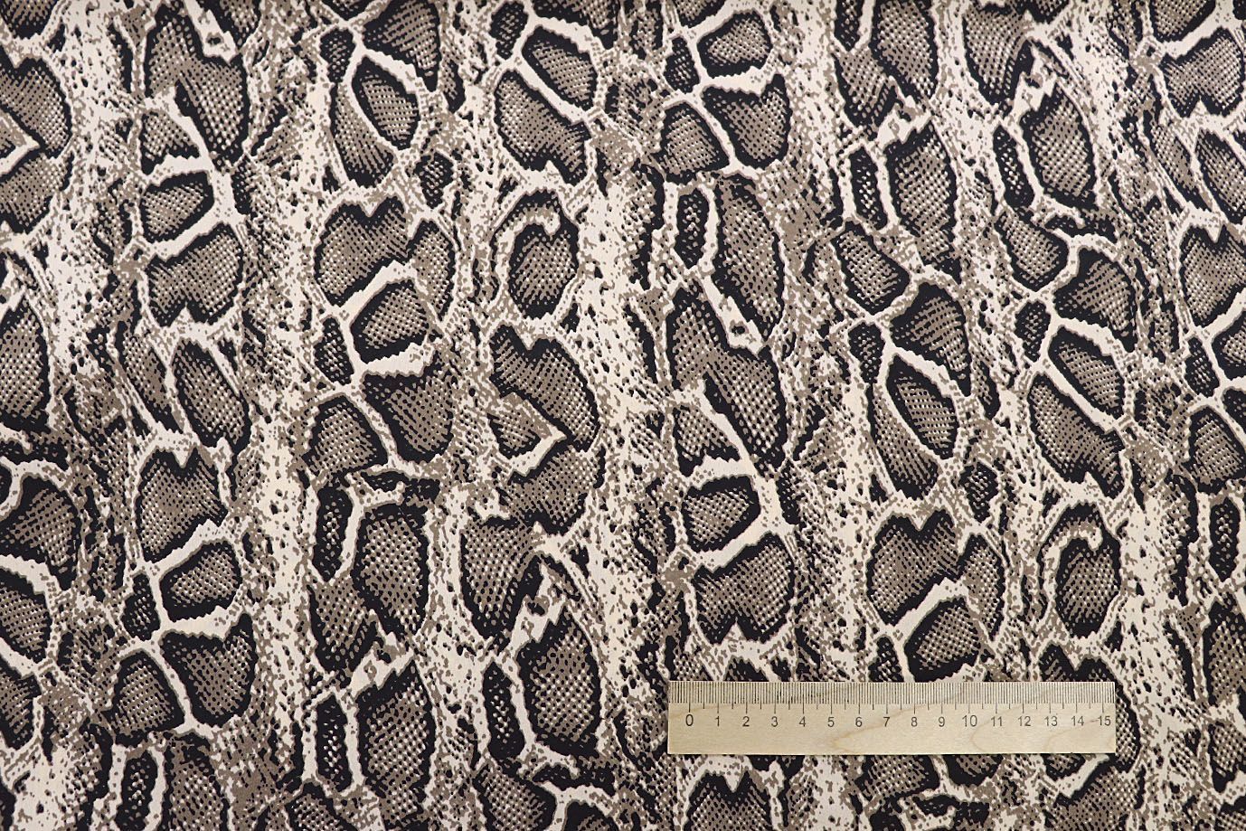 Шелк "Армани" принт/змея серо-бежевая 3844-PY/C#2