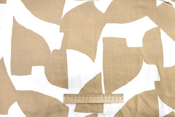 Штапель принт/бело-бежевый 1374-PY/D#8/C#5