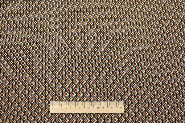 Шифон принт/горчично-бежевый 3391-PY/D#9769-67/C#3