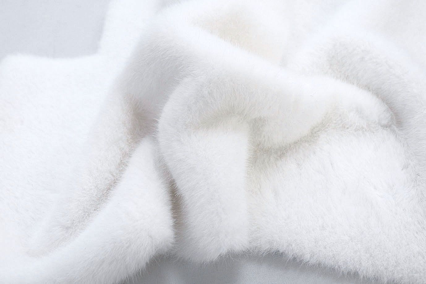 Искусственный мех "Норка"/белый AP50323/D#289-230215/C#White