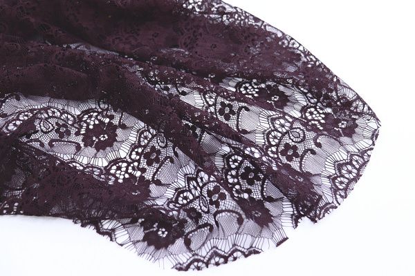 Гипюр "Реснички"/бордовый 4221-PY/C#1