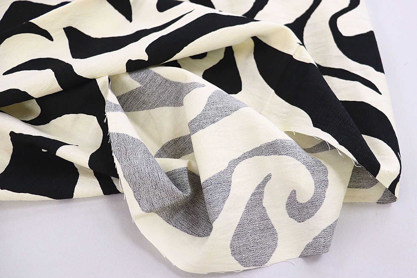 Лен БОХО принт/молочно-черный 3857-PY/D#12/C#2