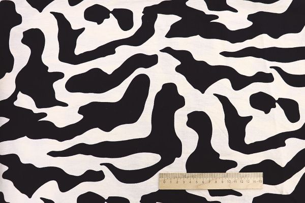 Лен БОХО принт/черно-молочный 3810-PY/D#12/C#1