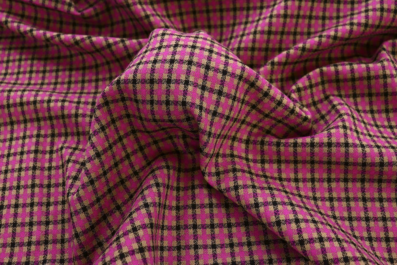 Костюмная ткань жаккард/малина на коричневом 3321-22-PY/D#3/C#1