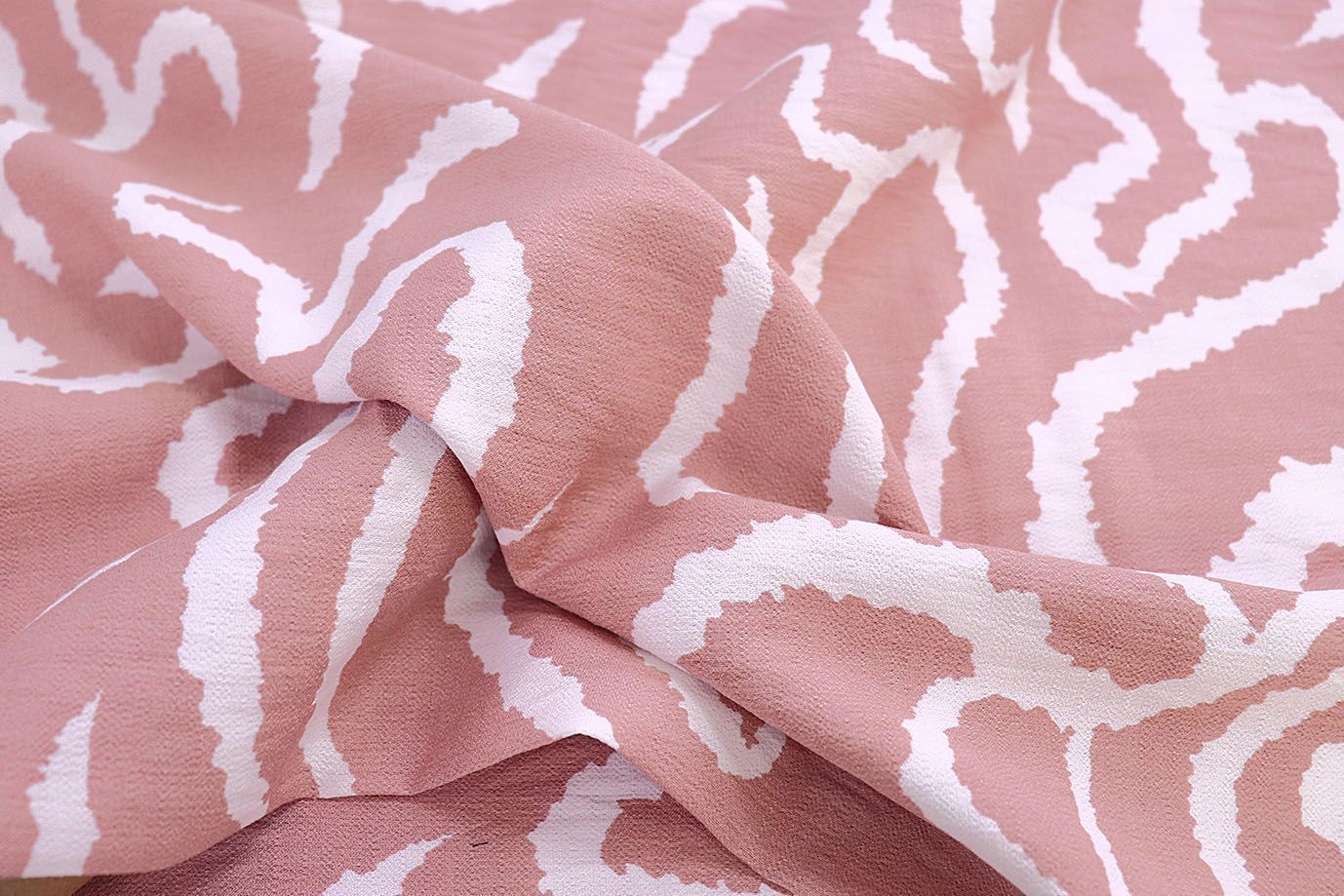 Лен БОХО принт/бело-персиковый 3857-PY/D#5/C#1