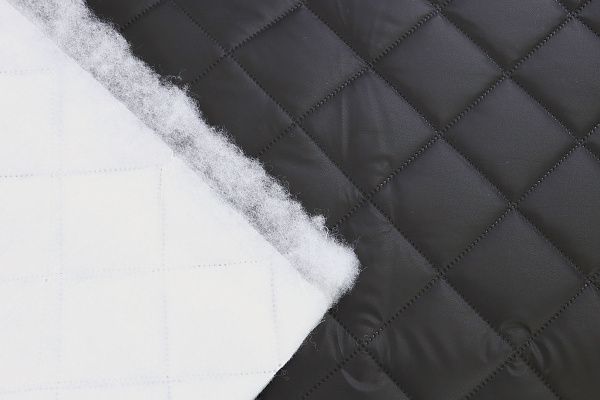 Ткань термостеганная "Ромб" 014/черный 11205/1+CC200